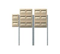 Bloc de 14 boîtes aux lettres extérieures et pieds à fixer