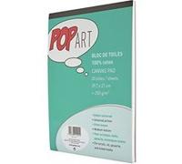 Bloc de 20 toiles en coton pour peinture - A4 Blanc G