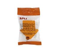 APLI 16276 - Notes adhésives flèche 70 x 70 mm Bloc de 200 feuilles 4 couleurs assorties fluorescentes