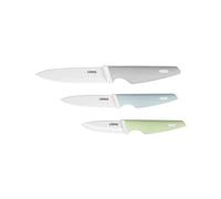 Bloc De 3 Couteaux - Livoo - Mec137 - 7,5 / 10 / 12,5 Cm - Lame Céramique - Compatible Lave-Vaisselle Blanc