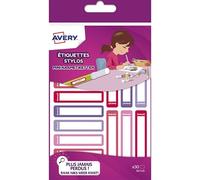 Avery 30 étiquettes autocollantes 50×10 mm Rose‑Violet inscriptible adhésif permanent