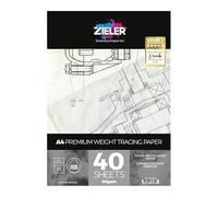 Bloc de 40 feuilles de papier calque de 90 g/m² haute transparence et de qualité supérieure A4