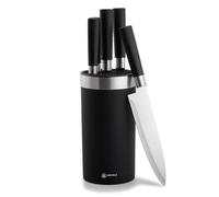 Bloc de 5 couteaux en acier noir - " Simplié"