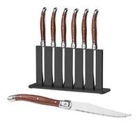 Bloc de 6 couteaux à steak laguiole avec manche en bois de pakka Rosenstein & Söhne