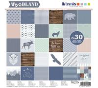 Bloc de 60 feuilles de papier scrapbooking 30x30 cm 'Woodland' d'Artemio