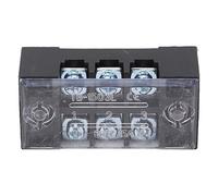 Bloc de Barrière de Fil, Barrette de Bornes à Vis Sécurisée à Double Rangée PC Shell 6pcs avec Couvercle pour la Distribution d'alimentation (3 positions (1503))