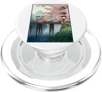 Bloc de Bois Japonais en Fleurs de Cerisier PopSockets PopGrip pour MagSafe