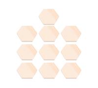 Bloc de Bois Polygonal Hexagonal Taille 3 10 Pièces, en Artisanat | Bois Beige, Facile à Peindre, à Dessiner Écrire, pour Projets Créatifs DIY et Décoration