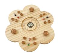 Bloc de bois rotatif pour oiseaux - Jouet en liège - Perchoir sur pied pour petits animaux de compagnie et cage à oiseaux - Accessoire d'enrichissement amusant en bois