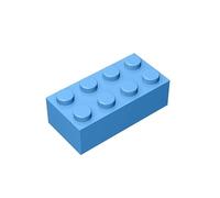 Bloc de briques classiques en vrac 2x4 - 100 pièces - Bleu clair - Compatible avec pièces Lego 3001 (couleur : bleu clair)
