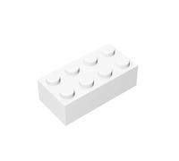 Bloc de Briques Classiques en Vrac de 5,1 x 100 pièces, Blanc, Compatible avec Les pièces et pièces 3001, kit de Jeu créatif - Compatible avec Les Grandes Marques (Couleur : Blanc)