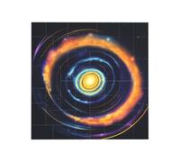 Bloc de briques de construction en spirale cosmique - Puzzle carré créatif - Décoration de bureau