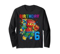 Bloc de Briques Ninja pour 6ème Anniversaire pour garçon de 6 Ans Manche Longue