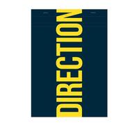 Bloc de bureau Direction agrafé A4 100 feuilles petits carreaux 70 g - Bleu