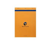Bloc de bureau Master agrafé en-tête A4 100 feuilles petits carreaux 70 g - Orange