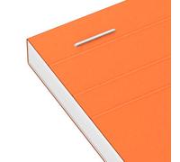 Bloc de bureau orange Oxford 7,5 x 10,5 cm agrafé 5 x 5 mm - 80 feuilles