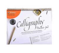 Brause 96450B - Un bloc à spirale de calligraphie 50 feuilles lignées crème 21x29,7 cm (français et anglais)