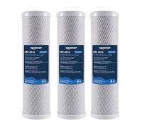 Bloc de carbone CTO 10" 5 microns Filtre à eau pour systèmes d'osmose inverse pour tasse de filtre - Charbon actif - élimine les substances organiques - sédiments - métaux - pesticides - polluants