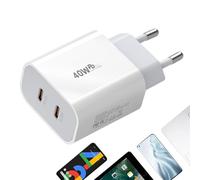 Bloc de charge de type C - Tête de charge de téléphone portable avec deux