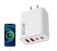 Bloc de charge multifonctionnel - 120 watts de type C compatible avec alimentation rapide USB | Le convertisseur peut être utilisé en voyage, cuisines, à l'intérieur et à l'extérieur, et c'est un