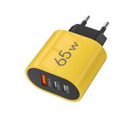 Bloc De Charge | Prise Sécurisée 3 Ports 65W,Adaptateur Chargeur Rapide USB A,pour Téléphone Ordinateur Portable Voyage Maison Chambre Salon Bureau Appartement Déplacement Hotel