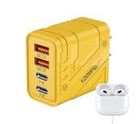 Bloc de charge rapide à 4 ports : chargeur de type C, station de charge multi-USB | Un design pratique avec un terminal USB C qui prend en charge une charge rapide, ce qui vous permet de charger