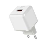 Bloc de charge USB C, prises USB pour prise murale | Chargeur mural USB C, adaptateur de courant durable QC3.0 PD 20 W, bloc de charge à double prise rapide