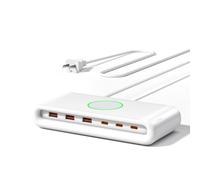 Bloc de charge USB C, station de charge rapide, GaN III 6 ports, PD 65 W PD 20 W USB C pour ordinateur portable MacBookPro/Air, DELL, iPad, iPhone, Samsung Galaxy, Steam Deck