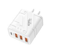 Bloc de chargeur mural USB, bloc de chargeur USB rapide | Chargeur mural USB Chargeur mural portable | Chargeur de téléphone portable de 40 W, USB type C, pour voyage, maison