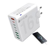 Bloc de Chargeur Mural USB, Prise de Chargeur de téléphone - 8 interfaces USB Adaptateur de Charge Rapide 150 W - Tête de Chargement de téléphone Intelligent QC3.0 pour Automobile