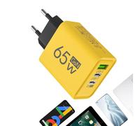 Bloc de Chargeur USB 65 W, Chargeur Portable 65 W | Chargeur de téléphone Portable | Chargeur USB de téléphone QC3.0, de Indispensable pour l'extérieur