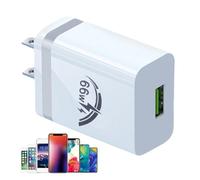 Bloc de chargeur USB - Adaptateur d'alimentation murale rapide 66W | US Travel Charger pour tablettes, smartphones, ordinateurs portables, caméras, écouteurs, protection contre les surintensités, pris