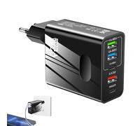 Bloc de Chargeur USB de Type C, Bloc de Chargement de téléphone de Voyage avec Chargeur d'alimentation 65 W avec 5 Ports, Travel Essentials, Adaptateur pour téléphones Portables, tablettes, a