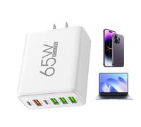 Bloc de Chargeur USB Plusieurs Ports - Chargeur multiport USB, Station de Charge USB multiport | Prise de Charge Murale 6 Ports, 4 Ports USB 65 W, 2 Stations de Charge de Type C, Adaptateur