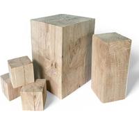 Bloc de chêne 15x15x65cm, Bloc de chêne massif, Décoration en bois, Pouf, Cube de chêne