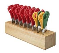 Westcott Ciseaux pour enfants AC-112TIDYC – 32 pièces dans un bloc en bois, 13 cm, pointes arrondies