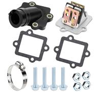 Bloc de clapets avec collecteur d'admission et jeu de joints pour Yamaha | Kit de Bloc de clapets | pour Scooter 50cc 2 Temps Yamaha Aerox Jog MBK Nitro | pour Remplacement et Entretien Moteur