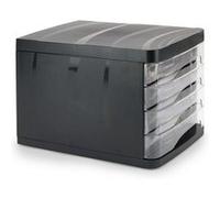 Bloc de Classement de bureau WAYTEX 931050 4 Tiroirs noir transparent Noir G