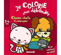 Bloc de coloriages aux contours épais pailletés et en relief - dès 2 ans