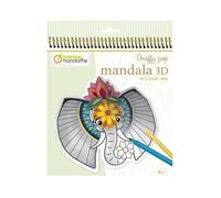 Bloc de coloriages - Graffy Pop Mandala 3D - Animaux de la savane