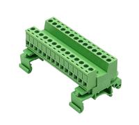 Bloc de connecteur à sur tige professionnel, option 2-24P avec pinces plaquées, longueur de dénudage de 5 à 8 mm, indice de 10 A, connecteur de bornes à tige DIN