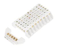 Bloc De Connecteurs à Vis En Laiton 5 Trous, 10 Pièces, Terminal Électrique Pour Distribution - Haute Résistance, Anti - Corrosion, Adapté Boîte De Distribution Et Armoire Électr