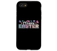 Bloc de Construction de Briques Happy Easter pour Enfants Coque pour iPhone SE (2020) / 7/8