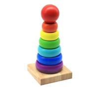 Bloc De Construction Géométrique En Bois Pour Enfants De Plus De 3 Ans, Jouet À Empiler, Forme Assortie, Développement Du Cerveau, Bouchage, Cadeau
