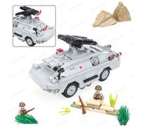 Bloc de construction militaire Anti-réservoir 9P184, figurines de la seconde guerre mondiale, Protection entièrement blindée, quatre roues, modèle de voiture de Scout amphibie, jouet cadeau pour no bo