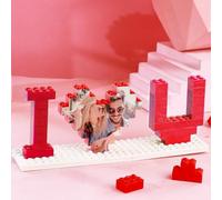 Bloc de Construction Personnalisé Brique de Construction avec Photo Puzzle avec Je t'aime Idee Cadeau Saint Valentin pour Homme Femme Couple Cadeau Personnalisé pour Anniversaire