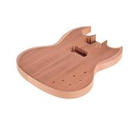 Bloc de corps guitare en bois d acajou inachevé pour guitares électriques pièces DIY avec surface préperforée et polie construction massif accessoire électrique Neuf