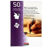 Bloc de correspondance - Blanc - A5 - 50 feuilles - 90G - Courrier - GPV G