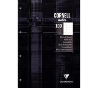 Bloc de cours CORNELL encollé grand côté A4 200 pages perforées 4 trous Cornell ligné 8 mm - Noir