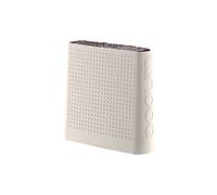 Bloc de couteau universel blanc avec insert en brosse - - Blanc - Plastique